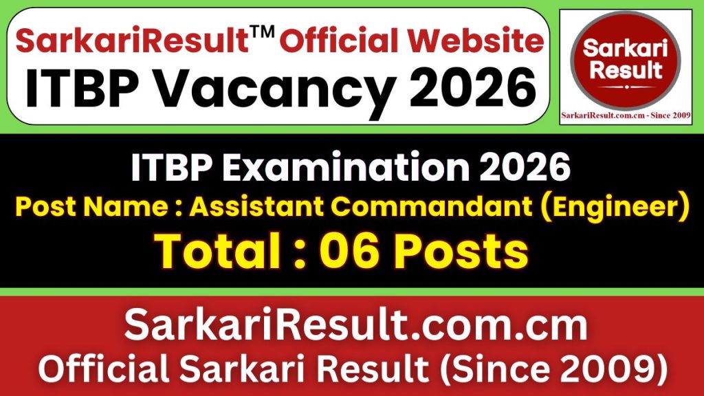 ITBP Assistant Commandant (Engineer) Recruitment 2026