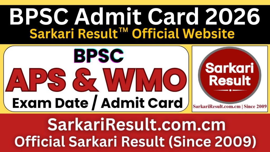 BPSC APS & WMO Admit Card 2026
