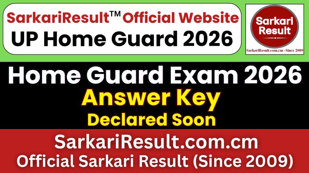 UP Home Guard Answer Key 2026