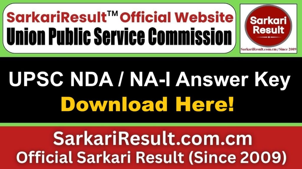 UPSC NDA NA-I Answer Key 2026