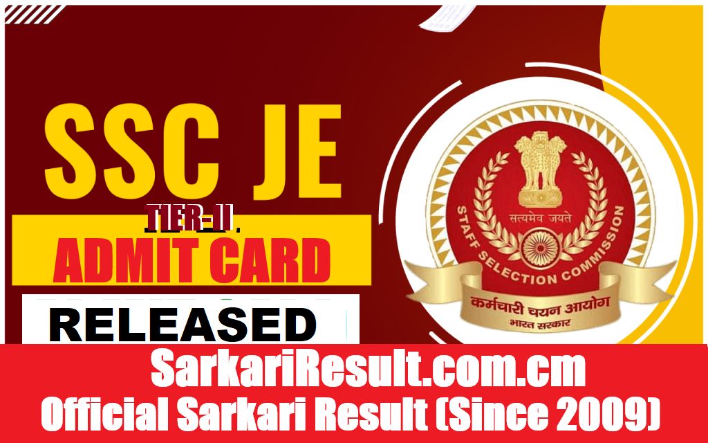 SSC JE Engineer Tier-II Admit Card 2026