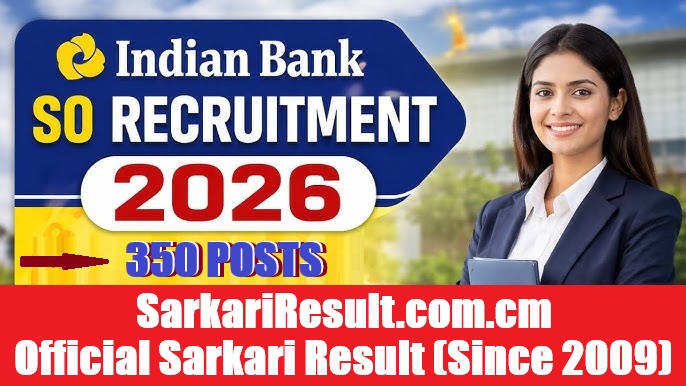 Indian Bank Specialist Officer SO Recruitment 2026
