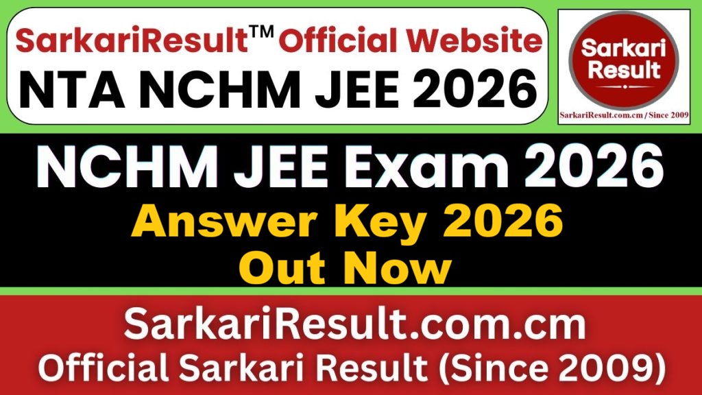 NTA NCHM JEE Answer Key 2026