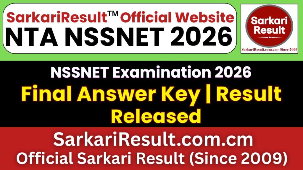 NTA NSSNET Result 2026