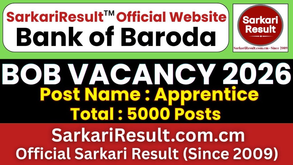 Bank of Baroda Apprentice Recruitment 2026