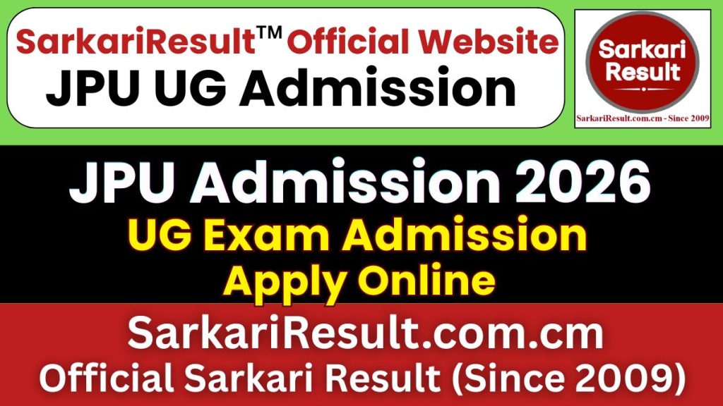 JPU UG Admission Online Form 2026