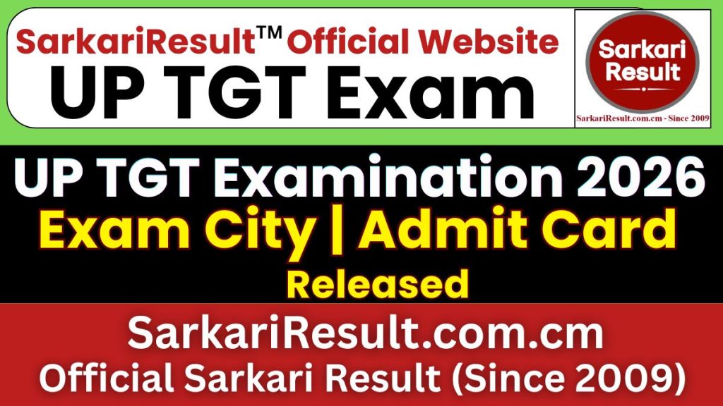 UP TGT Exam City Details 2026