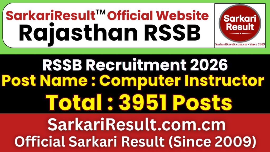 RSSB Computer Instructor Recruitment 2026