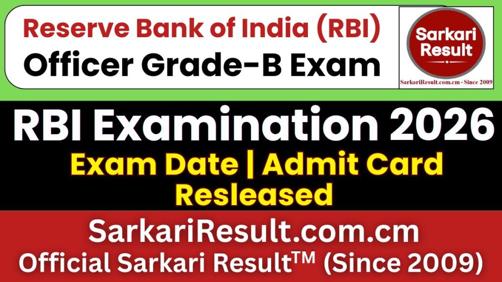 RBI Officer Grade-B Admit Card 2026