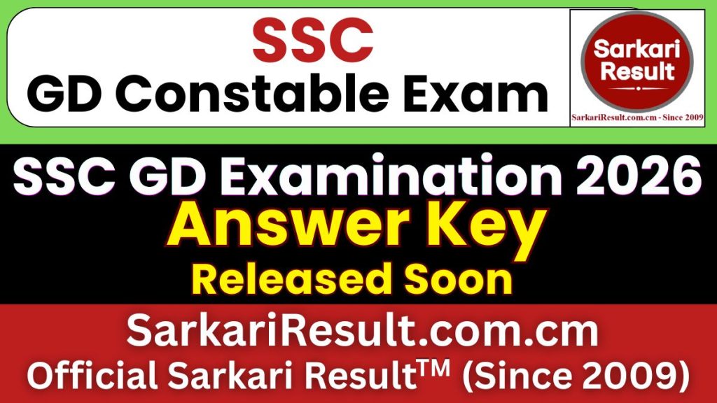 SSC GD Constable Answer Key 2026