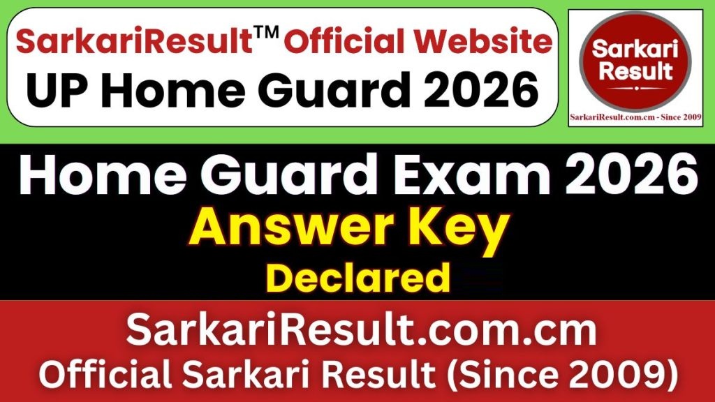UP Home Guard Answer Key 2026