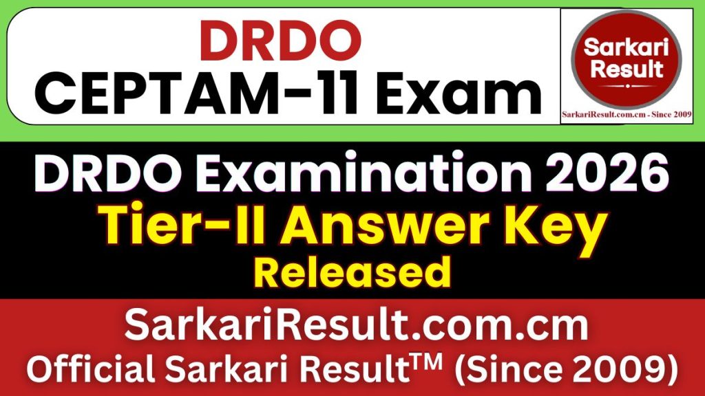 DRDO CEPTAM-11 Tier-II Answer Key 2026