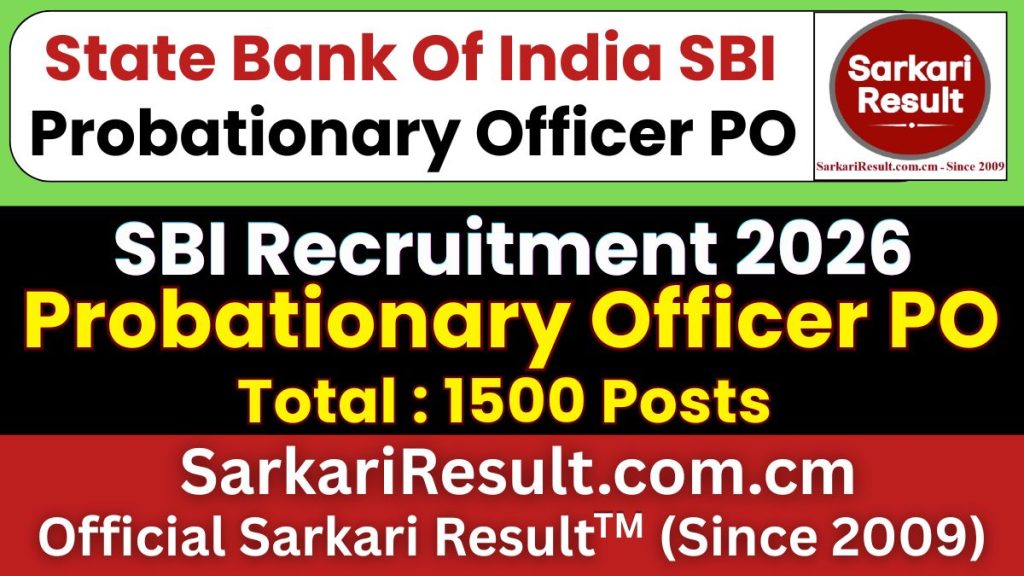 SBI PO Recruitment 2026