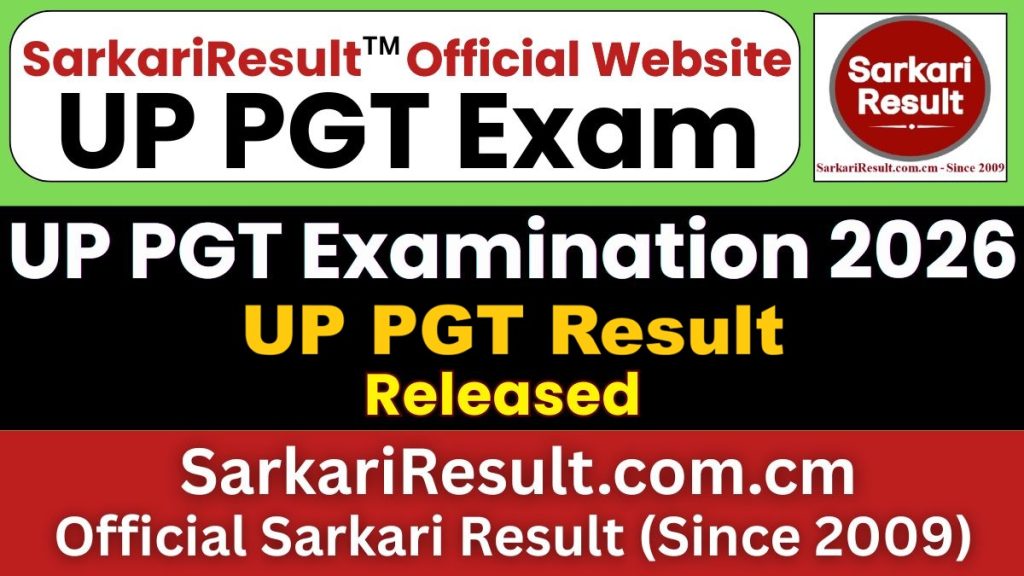 UP PGT Result 2026