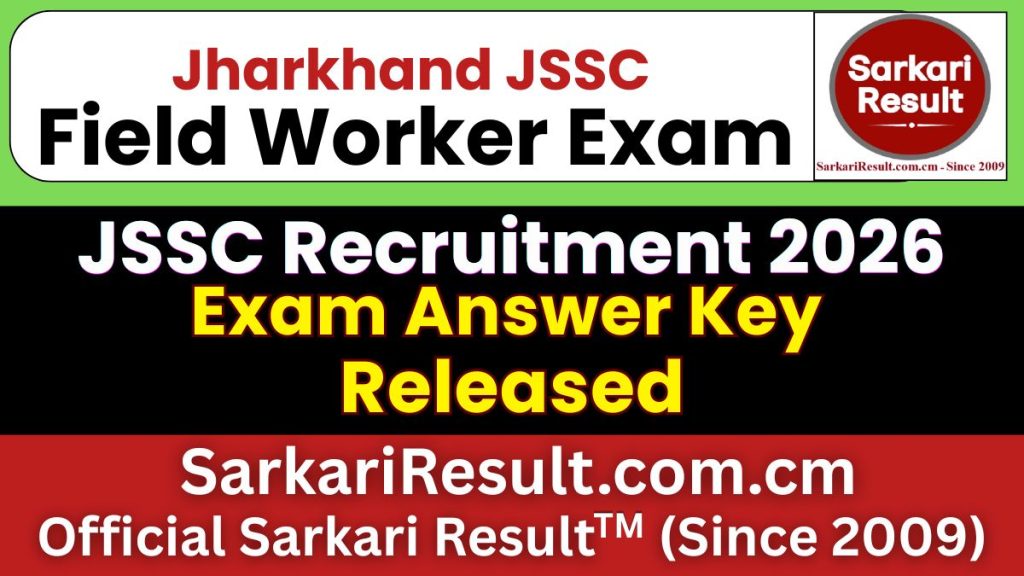 JSSC Field Worker Answer Key 2026