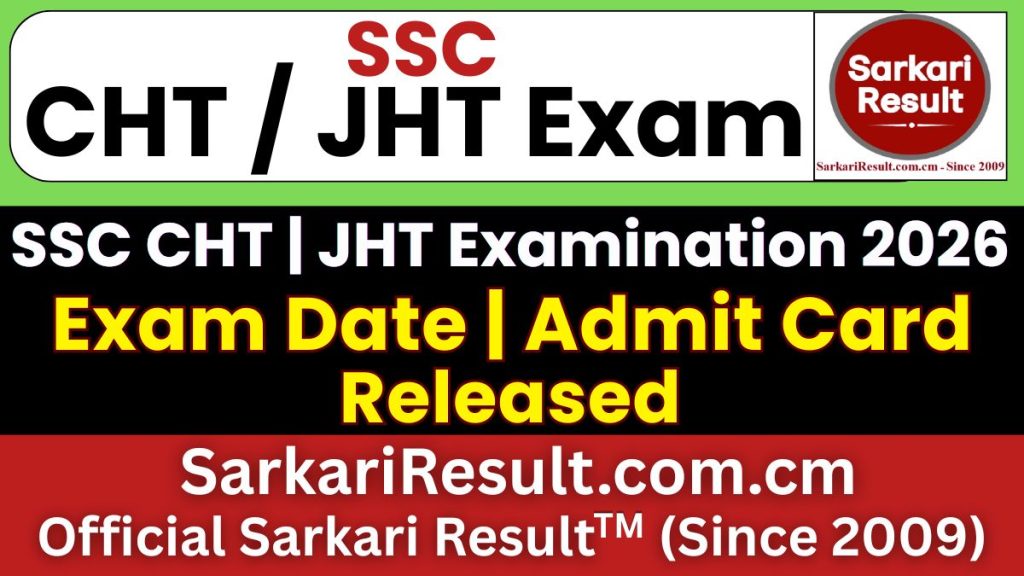 SSC Combined Hindi Translators JHT Exam Date 2026