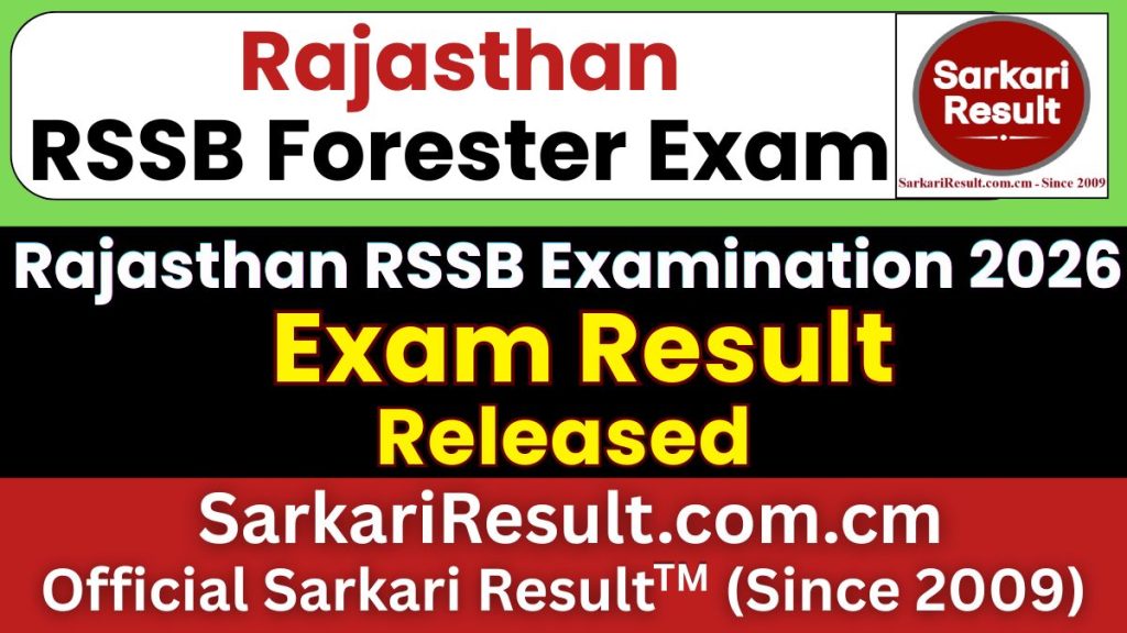 RSSB Forester Result 2026