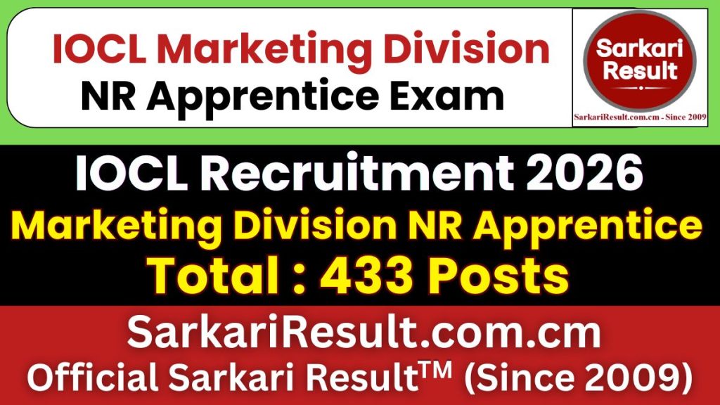 IOCL Marketing Division NR Apprentice Recruitment 2026
