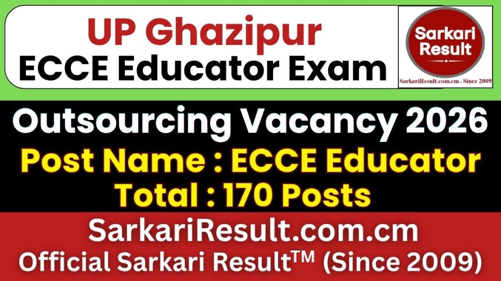 UP Ghazipur ECCE Educator Recruitment 2026