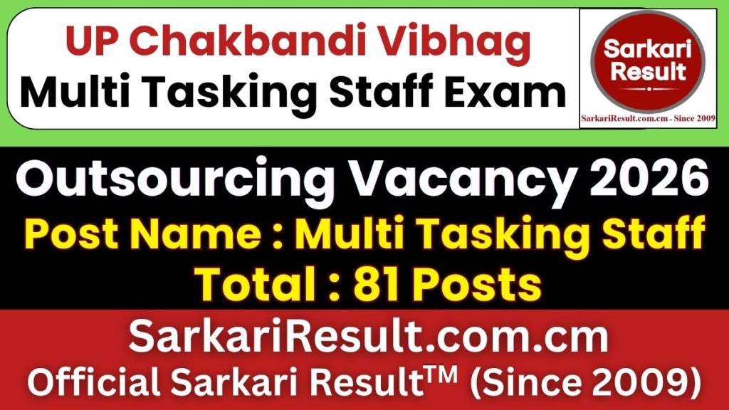 UP Chakbandi Vibhag MTS Recruitment 2026