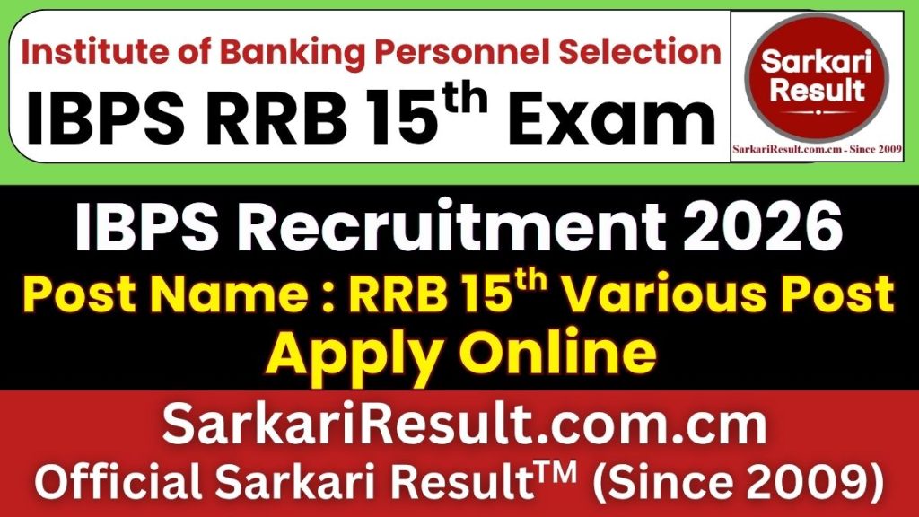 IBPS RRB 15th Recruitment 2026