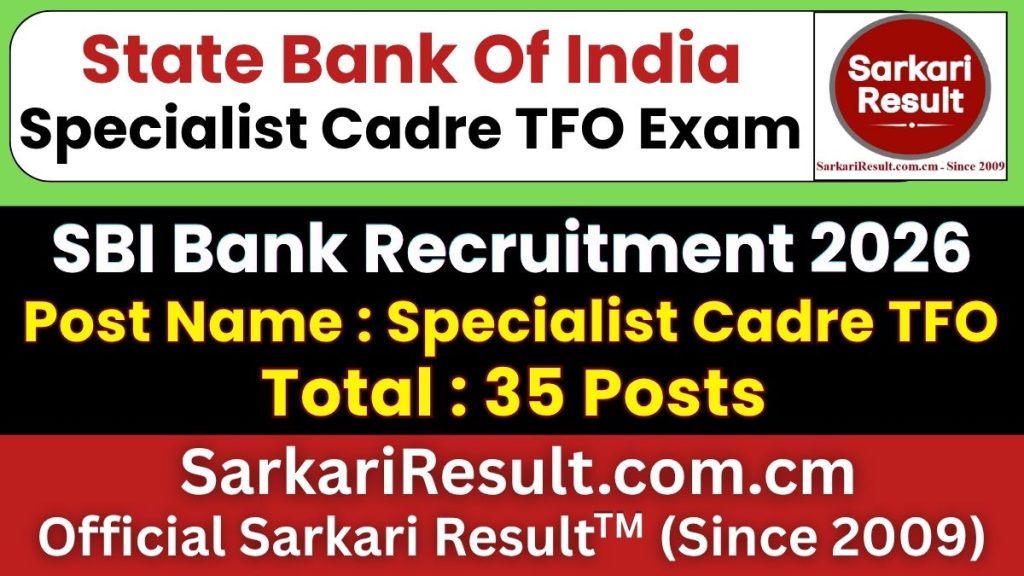 SBI Trade Finance Officer Recruitment 2026