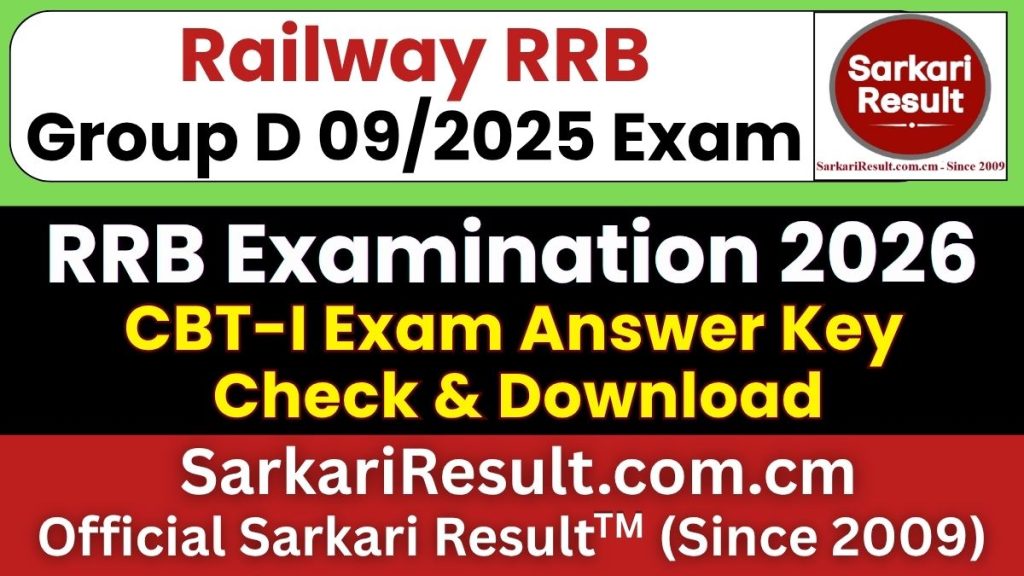 Railway RRB Group D Answer Key 2026