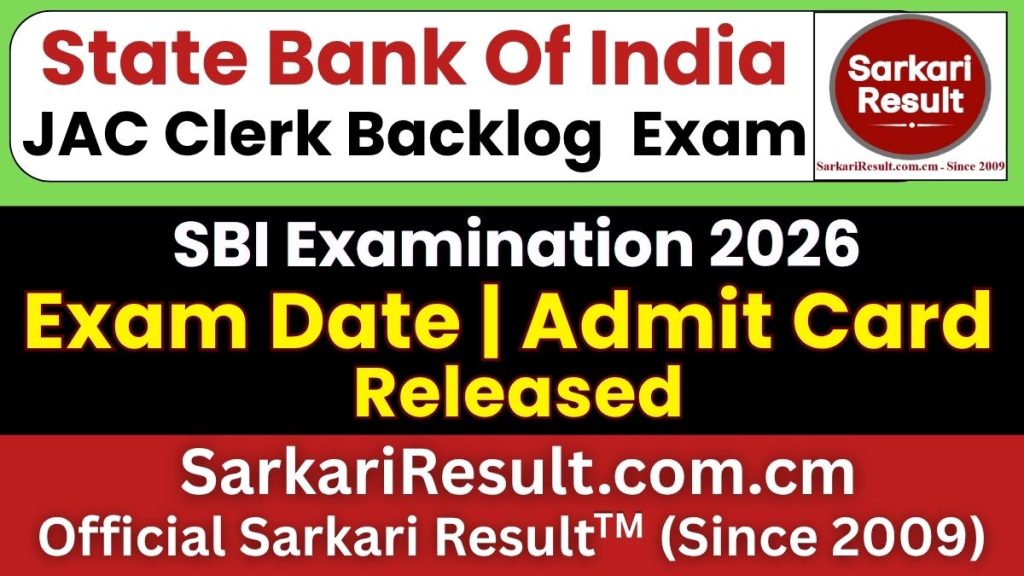 SBI Junior Associates Clerk Backlog Admit Card 2026