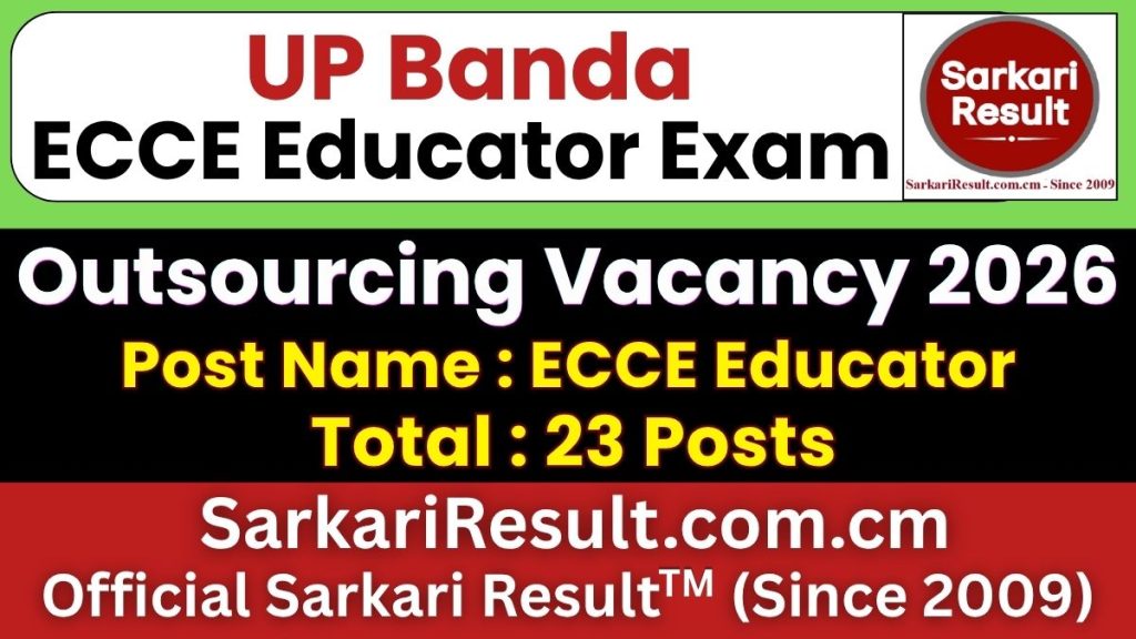 UP Banda ECCE Educator Recruitment 2026