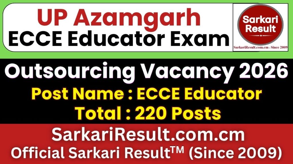 UP Azamgarh ECCE Educator Recruitment 2026