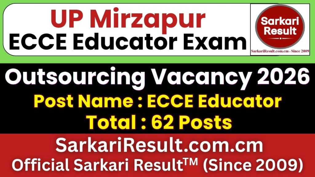 UP Mirzapur ECCE Educator Recruitment 2026