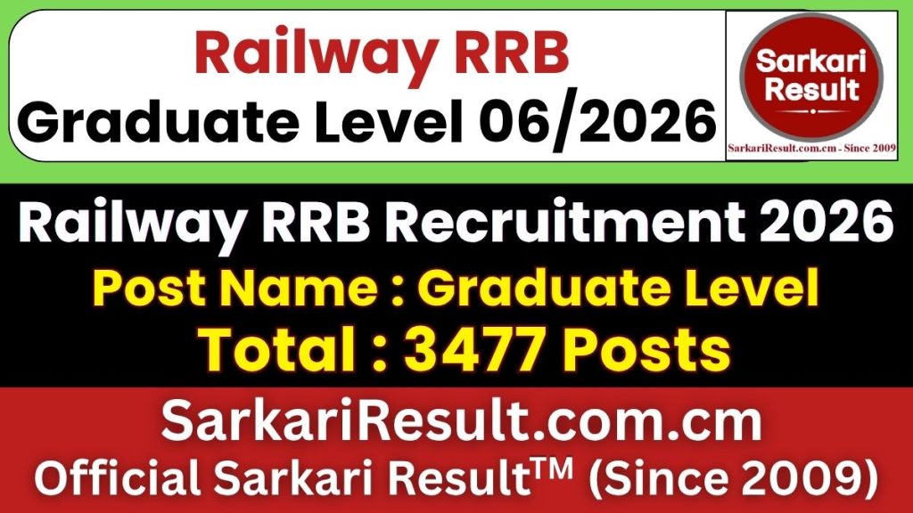 RRB NTPC Graduate Level Recruitment 2026