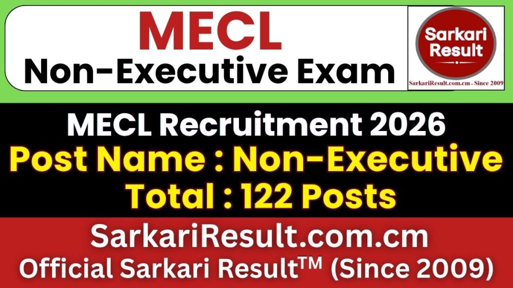 MECL Non-Executive Recruitment 2026