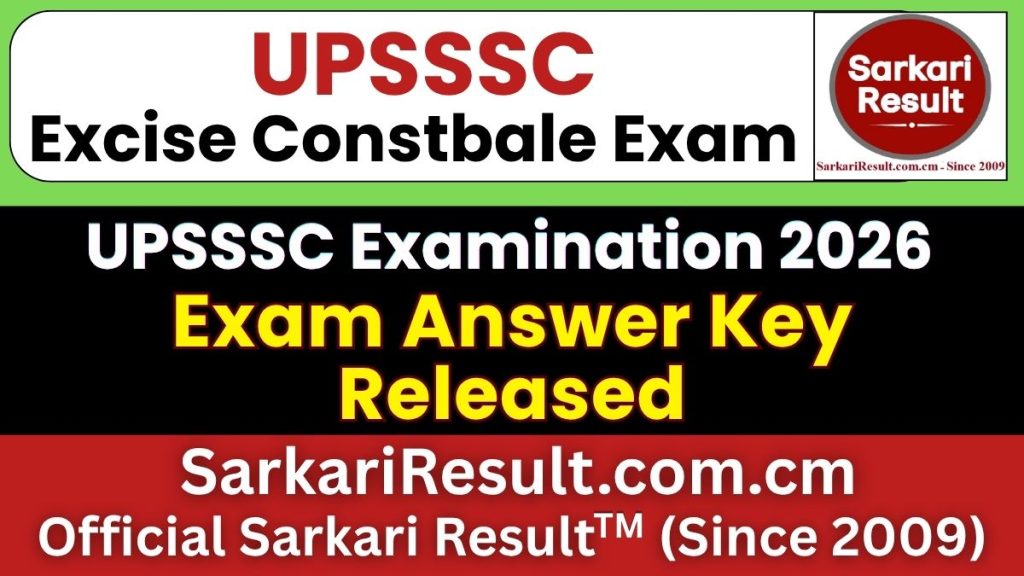 UPSSSC Excise Constable Answer Key 2026