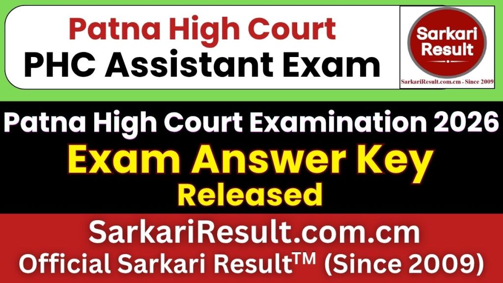 Patna High Court Assistant Answer Key 2026