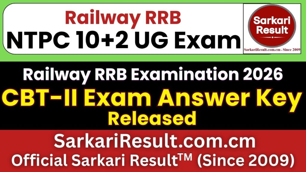 RRB NTPC 10+2 UG CBT-II Answer Key 2026