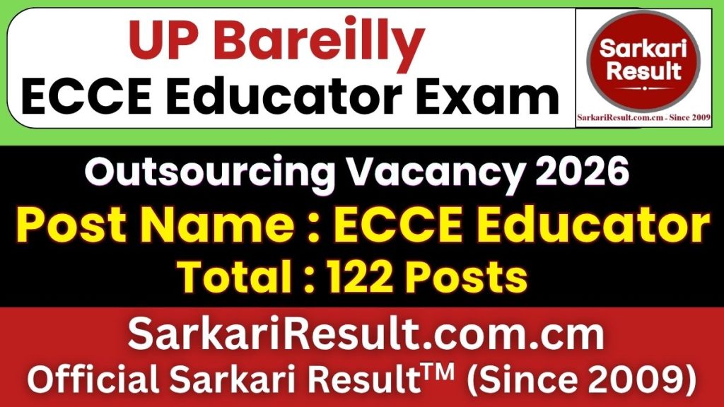 UP Bareilly ECCE Educator Recruitment 2026