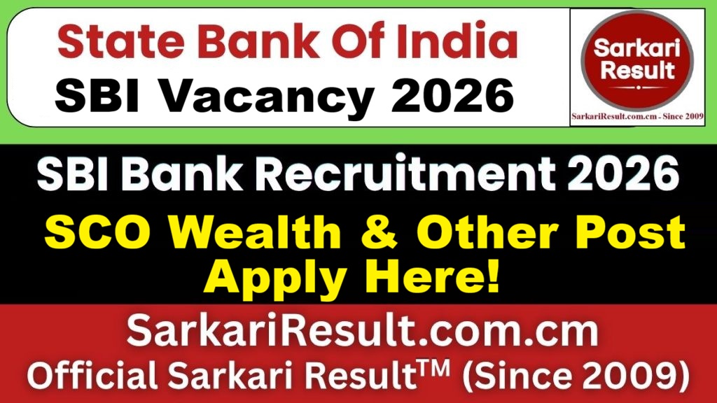 SBI SCO Wealth & Other Post Recruitment 2026