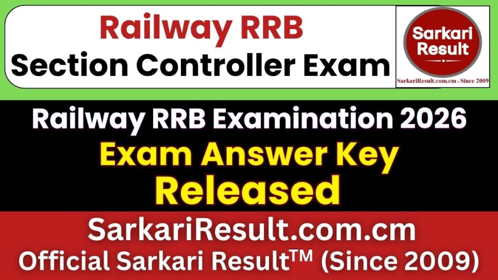 RRB Section Controller Answer Key 2026 2 RRB Section Controller Answer Key 2026