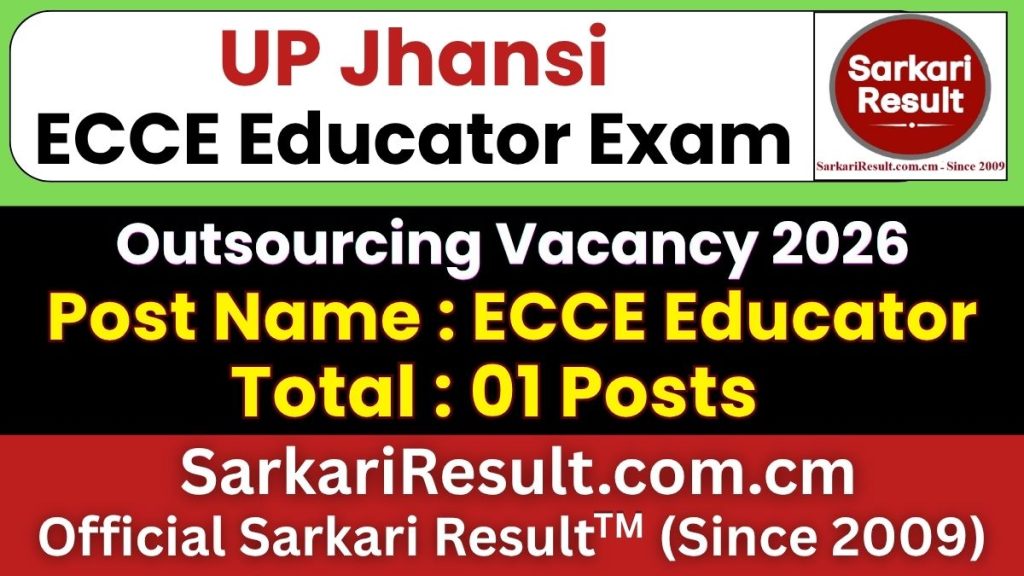 UP Jhansi ECCE Educator Recruitment 2026