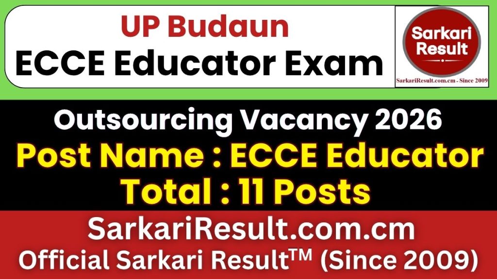 UP Budaun ECCE Educator Recruitment 2026