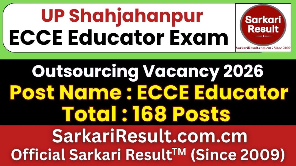 UP Shahjahanpur ECCE Educator Recruitment 2026