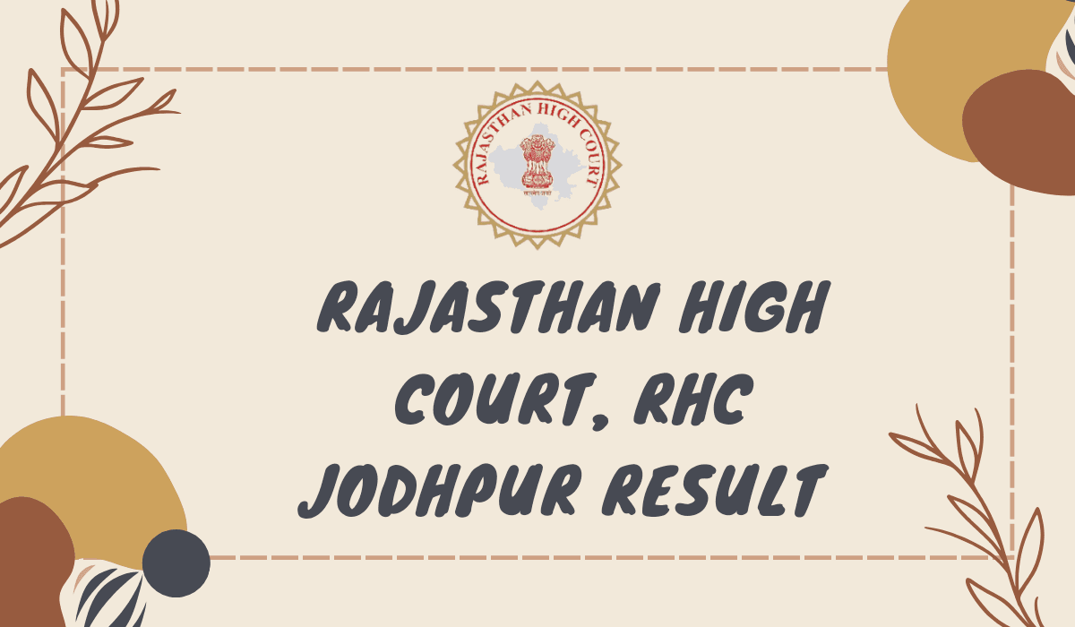 Rajasthan HC System Assistant Type Writing Test Result 2024
