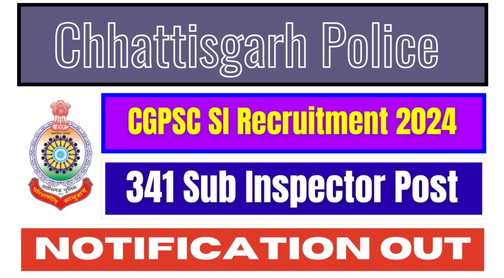 CGPSC Sub Inspector SI Online Form 2024 - Start