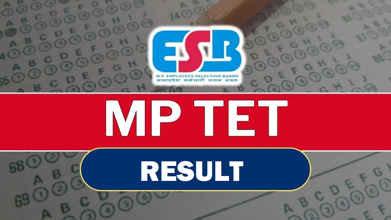 MPESB Primary School TET Result 2025 Out Now