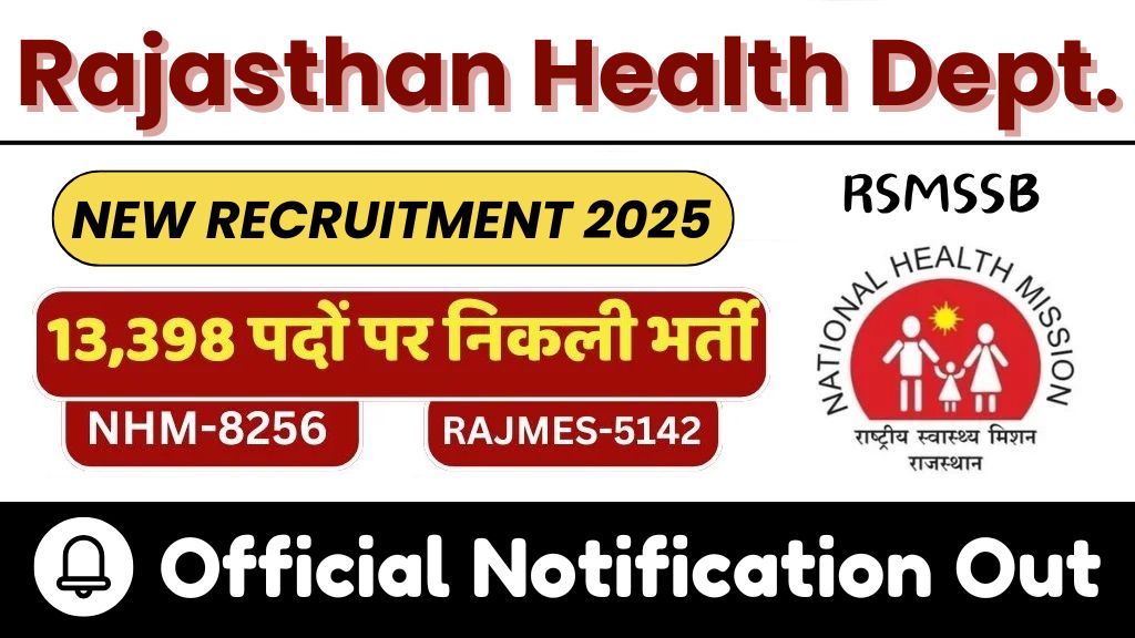 Rajasthan RSMSSB NHM and RajMES Recruitment 2025