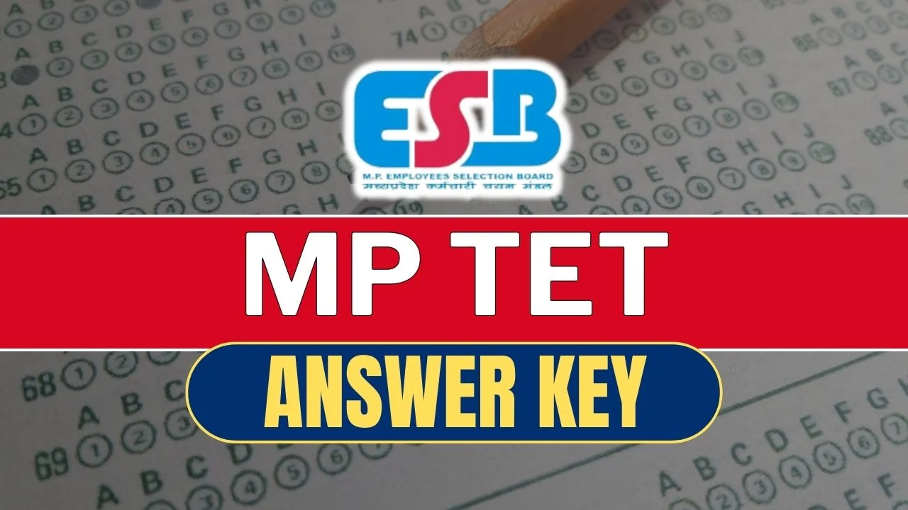 MPESB Primary School TET Answer Key 2024