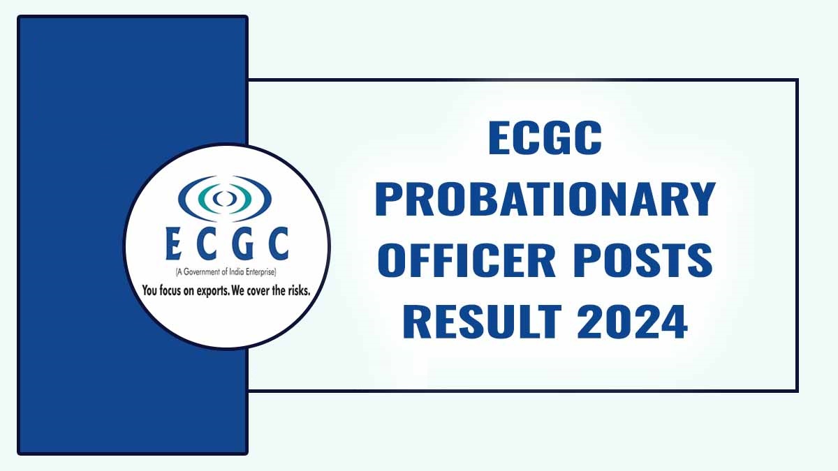 ECGC Probationary Officer PO Exam Result 2024