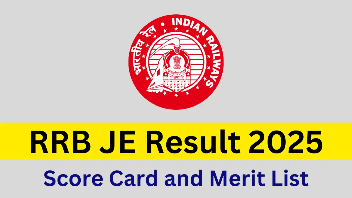 Railway RRB Junior Engineer JE Result 2025