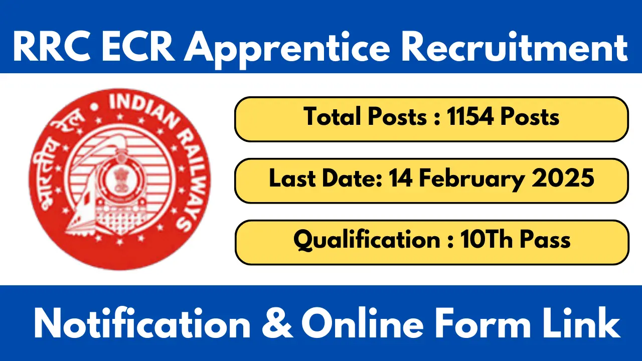 Railway RRC ECR Patna Trade Apprentice Recruitment 2025